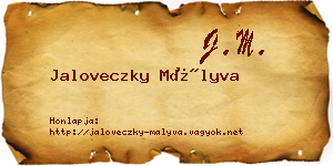 Jaloveczky Mályva névjegykártya